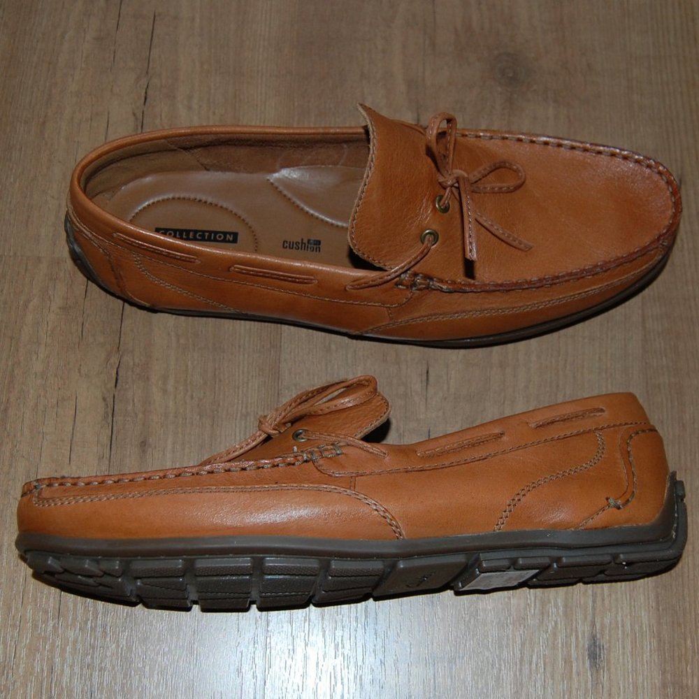 CLARKS Benero Edge Loafers Leather Shoes Size 11.5